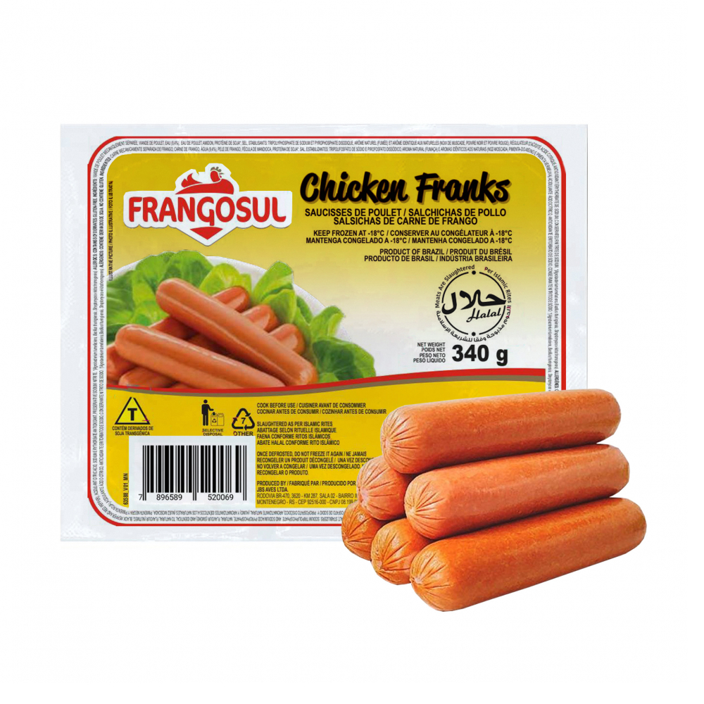Embutidos/Salchichas de pollo 10U, 340g/11.99oz