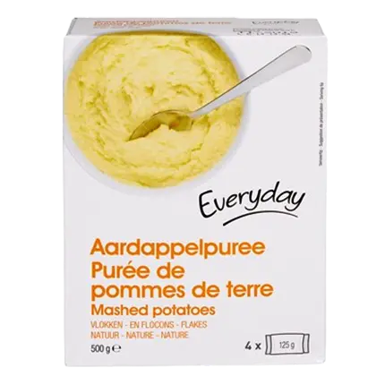 Puré de papa instantáneo, 4 x 125g/4.41oz